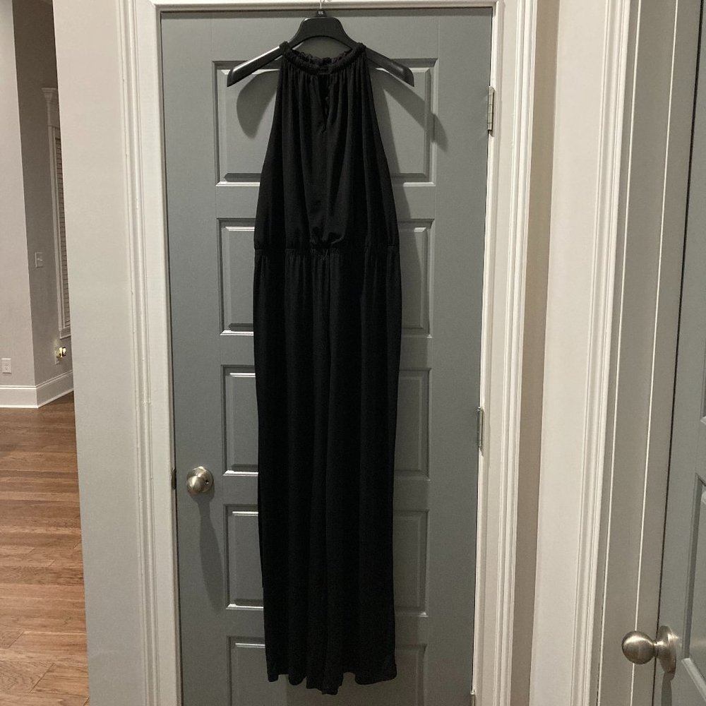 Emma & Michele 1X Women Black Wide Leg Jumpsuit (NWOT)